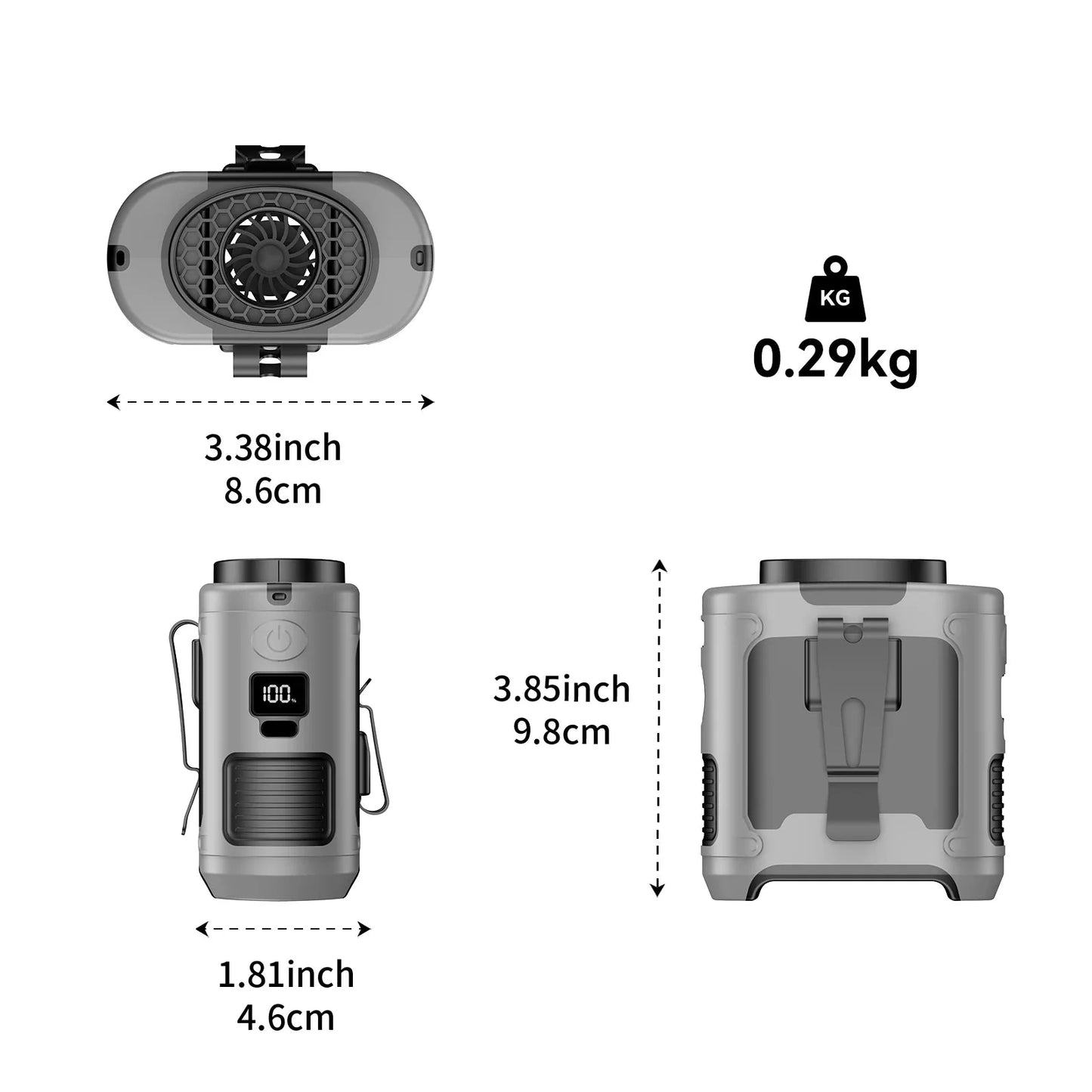 🧊Portable Waist Clip Fan, Wearable Belt Personal Device