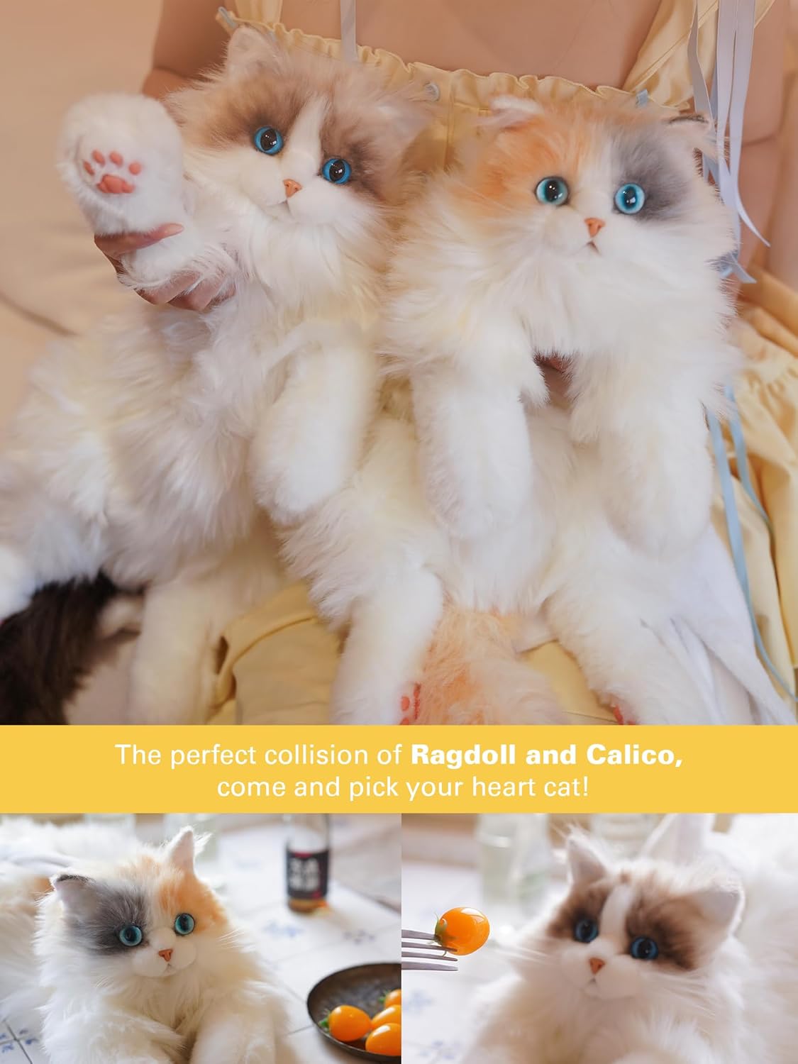 😻🎒Stuffed Realistic Ragdoll Cat Plush Backpack