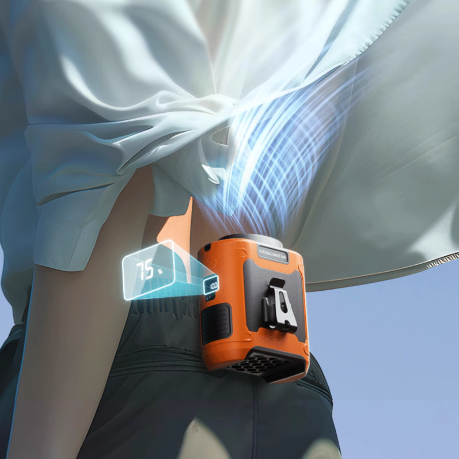 🧊Portable Waist Clip Fan, Wearable Belt Personal Device